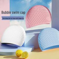 Nuoyu Adult Waterdrop Silicone Swim Cap dangaus mėlyna spalva