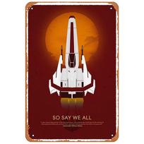 HD skardinis ženklas Klasikinis filmo plakatas Sienų dekoras Retro Vintažinis Veiksmo Sci-Fi Filmas Metalinis plakatas Vyro urvui Barui Namų kino teatrui 20x30cm（7.8x11.8inch） beige