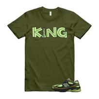 2010 Sea Moss Afterglow Olive Green Black T Shirt Match KING M