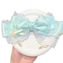 Lovely Hairpin With Bows Knot And Elegant Tassels Enhances Your Style Fashion Hairpiece For Parties Or Everyday Use žalia
