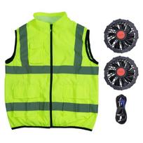 Cooling Vest for Men Women Reflective Ice Vest for Motorcycle,Workers,Sports,Outdoor,Heat Relief Air Conditioner Vest L fluorescencinė žalia spalva