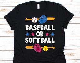 Baseball Or Softball Shirt, Gender Reveal Gift, Gender Announcement, Baseball Bat Graphic, Softball Design, Boy Or Girl, Pregnancy Journey S