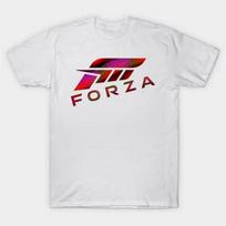 Mens Forza Horizon Gradient Logo T Shirt Summer Cotton Short Sleeve Tee Racing Game Fans Casual Streetwear Tshirt M
