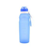 600ml Silicone Folding Drink Water Bottle Sport Portable Cup Travel Outdoor Sport Bottles Bike Cycling Accessories mėlyna