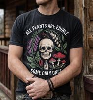 All Plants Are Edible T-Shirt, Foraging Survival Gardening Gift, Eco Nature Graphic Tee, Organic Gardening Humor Vintage Style Gift L