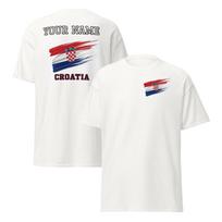 Personalized World Cup Supporter T-Shirt, Double-Sided Flag Tee S