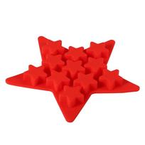 Easy Release Ice Maker Tool Five Star Shaped Pentagram Ice Tray Freeze Mold Maker  Chocolate Making raudona