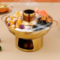 Multi-Purpose Dessert Display Hot Pot Stainless Steel Imitation Copper Hot Pot  Home Party S
