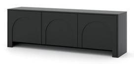 TV staliukas Arco, juoda sp., 35 cm x 150 cm x 49 cm