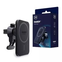 Belaidis automobilinis kroviklis 3MK HARDY MagCharger — USB-C 5/9V, greitas belaidis krovimas, juodas