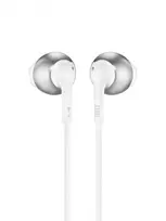 JBL Tune 205 laidinės ausinės, 20–20000 Hz, skambučiai/muzika, 14,3 g, chromuota, balta
