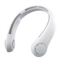 JISULIFE Neck Fan 3 Grey - Nešiojamas beašmenis ventiliatorius ant kaklo su 4000mAh baterija, 5 greičiais, USB-C