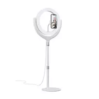 DEVIA Telefono stovas su LED lempa 40cm balta
