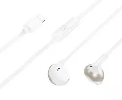 Hoco M115 Sagacious Universal Earphones with Microphone, In-Ear, Wired, 3.5mm Jack, White