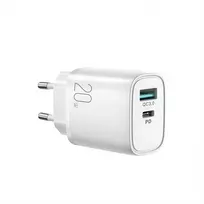 JOYROOM Fast Charger USB-A QC3.0 / USB-C PD 20W White (L-QP2011)