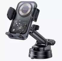 YESIDO 15W Suction Cup Car Wireless Charging Holder Black