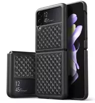Dux Ducis Samsung Galaxy Z Flip 4 Leather Case Venice Black