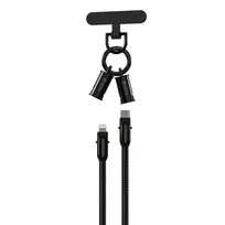 Devia 2-in-1 USB-C to Lightning Cable Lanyard 1.2m 27W Black