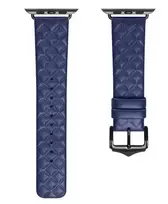 Dux Ducis Trap Leather Watch Band for Apple Watch 7/6/5/4/3/2/SE (45/44/42mm) Genuine Leather Bracelet Blue