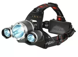 iLike CP-HDL-BK priekinis žibintas, 3x LED CREE lempa, stipri ilgo nuotolio šviesa, juoda
