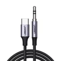 Ugreen AV143 USB-C į 3,5 mm kabelis, 1 m, pilkas (UGREEN)