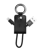 Hoco UPL19 Rakto pakabuko įkrovimo laidas Apple iPhone, Lightning, juodas, 0.15 m
