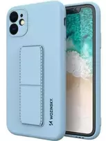 iLike Samsung Galaxy A22 5G Kickstand Case Silicone Stand Cover Light Blue