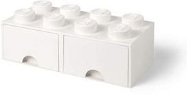 Daiktadėžė LEGO® Brick Drawer, balta sp., 25 x 50 x 18 cm
