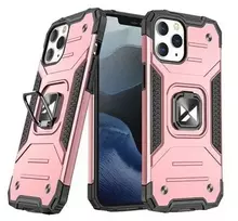 Wozinsky Apple iPhone 13 Rose Ring Armor Case Kickstand Tough Rugged Cover Pink