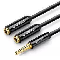 UGREEN 3.5mm ausinių skirstytuvas AUX Y-Splitter 25cm juodas (20816)