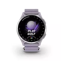Garmin Approach J1 Silver Aluminium Bezel with Lilac ComfortFit Fabric Band