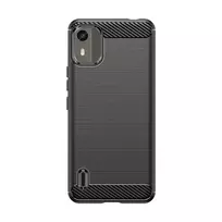 Hurtel Silicone Carbon Case for Nokia C12 / C12 Pro / C12 Plus - Black