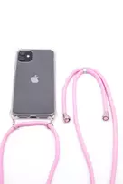 Evelatus Apple iPhone 11 Pro Max Silicone Transparent Case with Necklace TPU Strap Transparent