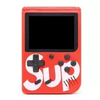 „GameBox R1“ nešiojama 8 bitų retro žaidimų konsolė su 400 žaidimų, 3 colių LCD ekranu, RCA laidu, raudona