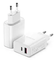Dux Ducis Universal Travel Charger C70 - USB + Type C - PD 20W QC 3.0 18W 3A White