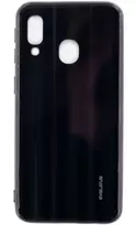 Evelatus Samsung Galaxy A20e Water Ripple Full Color Electroplating Tempered Glass Screen Protector Black
