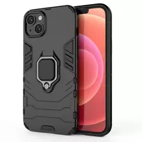 Hurtel Ring Armor Dėklas iPhone 14 Plus, Šarvuotas Dangtelis su Magnetiniu Laikikliu ir Žiedu, Juodas
