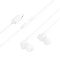 Hoco M113 Clear Universal Digital Ausinės su Mikrofonu Apple Lightning, Baltos