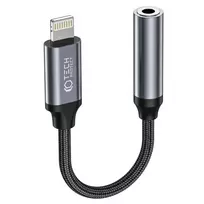 Tech-Protect Lightning (Male) to 3.5mm Mini Jack (Female) Adapter - White
