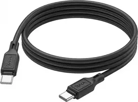 Hoco X90 Cool 60W Silikoninis Įkrovimo ir Duomenų Laidas USB-C į USB-C Juodas