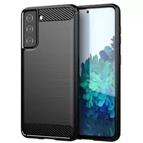 Hurtel Carbon Case Flexible Cover for Samsung Galaxy S21 FE Black
