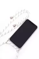 Evelatus Samsung Galaxy A50s dėklas su virvute White Stripes permatomas