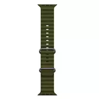 iWear S1 Grooved Soft Silicone 20mm Strap for Apple Watch 49mm / 45mm / 44mm / 42mm Khaki Green