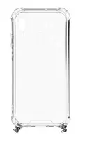 Evelatus Samsung Galaxy A40s Dėklas su Virvele Rožinis Skaidrus