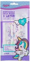 Vienkartinė kaukė Unicorn Disposable Face Masks, balta sp./įvairių spalvų, 3 vnt.