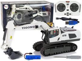 Rc ekskavatorius Lean Toys 12570, balta sp./juoda sp.