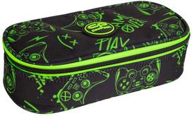 Penalas CoolPack Campus Game Night, 23 cm x 10.5 cm, juoda sp./žalia sp.