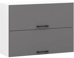 Pakabinama virtuvės spintelė Akord Oliwia, balta sp./pilka sp., 80 cm x 30 cm x 58 cm