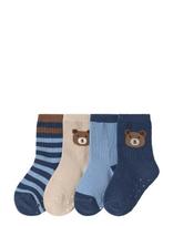 Lindex - 4-Pack Ankle Socks - Neslystančios kojinės - Tamsiai mėlyna