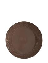 Aida - Confetti Chocolate Dess. Tall. M/Relief Porcelæn 1 Stk 21 Cm. - Vakarienės lėkštės - Ruda